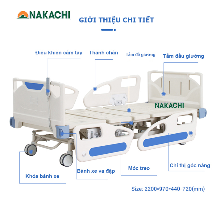 Giường Y Tế Điện 5 Chức Năng NAKCHI NC-A15