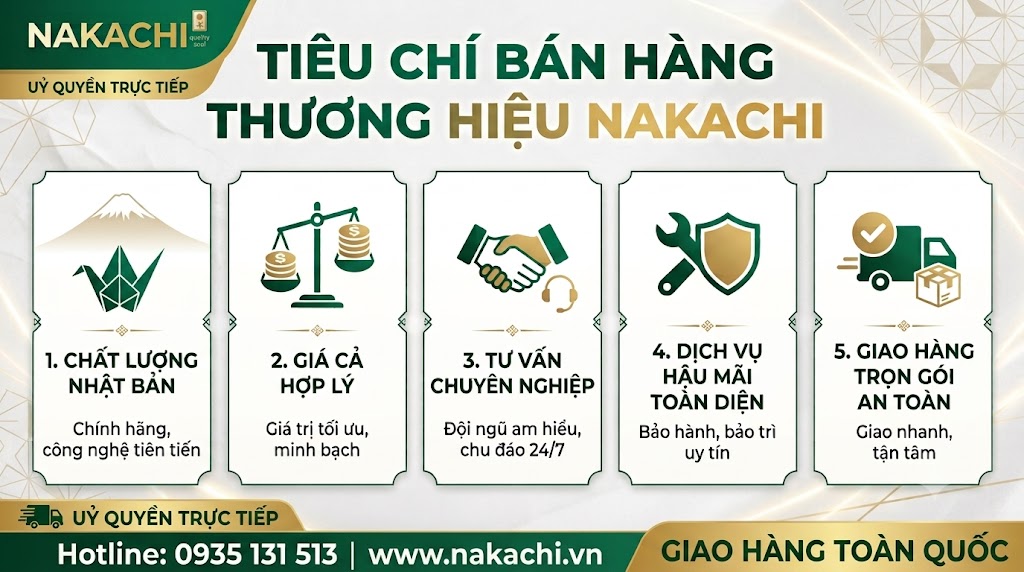 Tiêu chí bán hàng của Nakachi Việt Nam